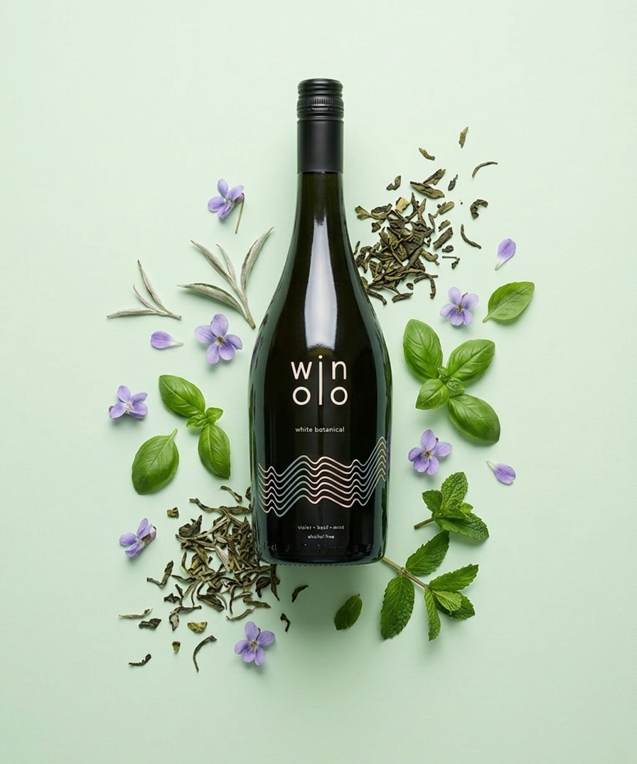 Winolo White Flasche — Bestandteil des Table Set.